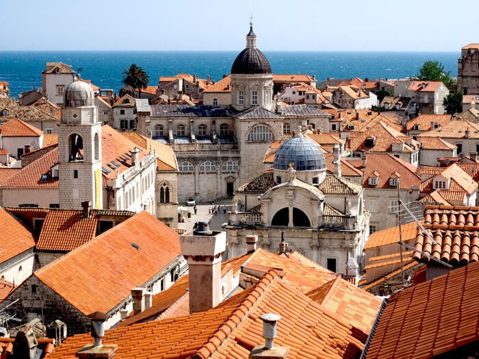 Croatia Dubrovnik city from atop city walls