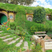 Baggins residence 'Bag End' with party sign