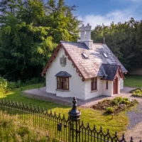 downpatrick gate lodge exterior from gates