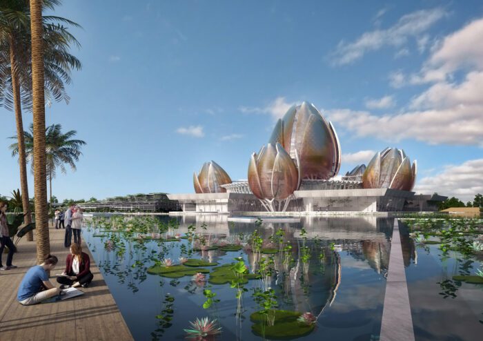 DeciBel(Architecture))) Reveals New Images for the ‘Hanoi Lotus’ in Vietnam