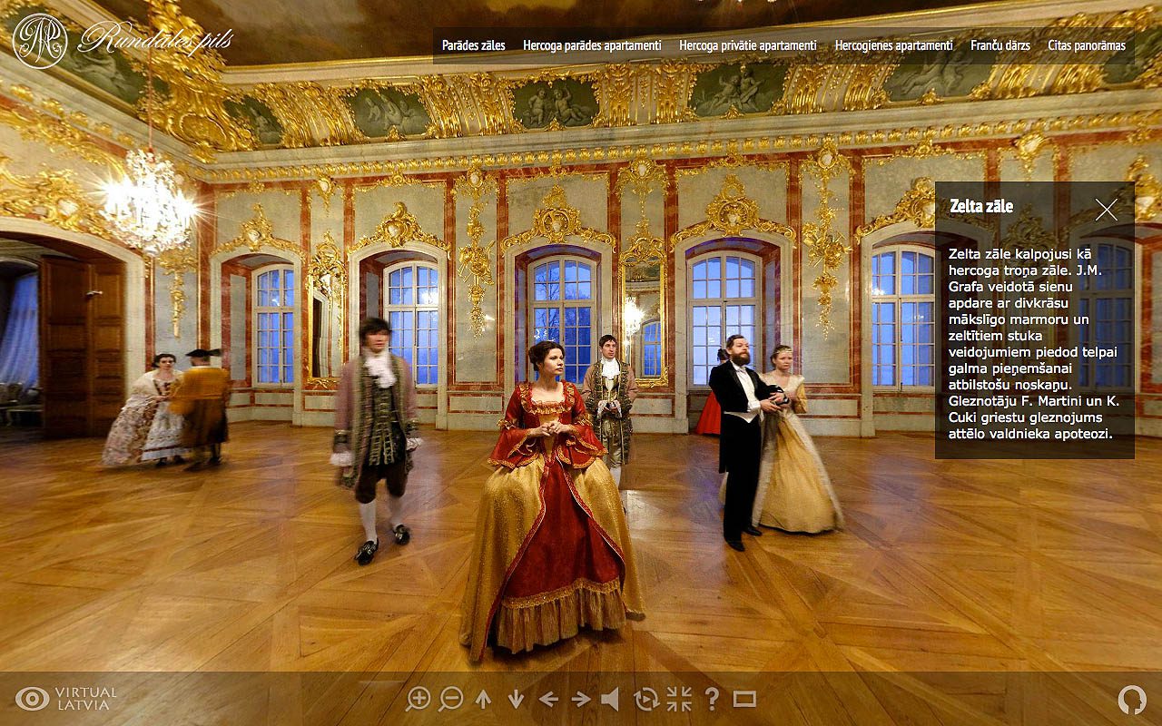Rundale Palace Latvia 360 panorama virtual tour 2 OCEAN.LV