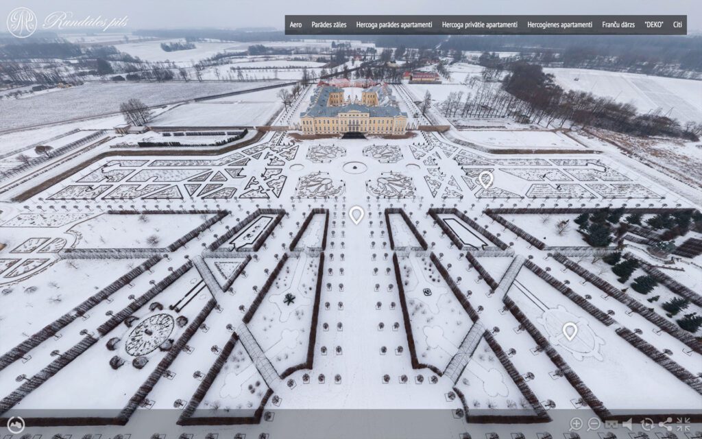 Rundales pils 360 gradu aero Panoramas Virtualas Tures izveide 05 Virtuala Latvija 1024x640