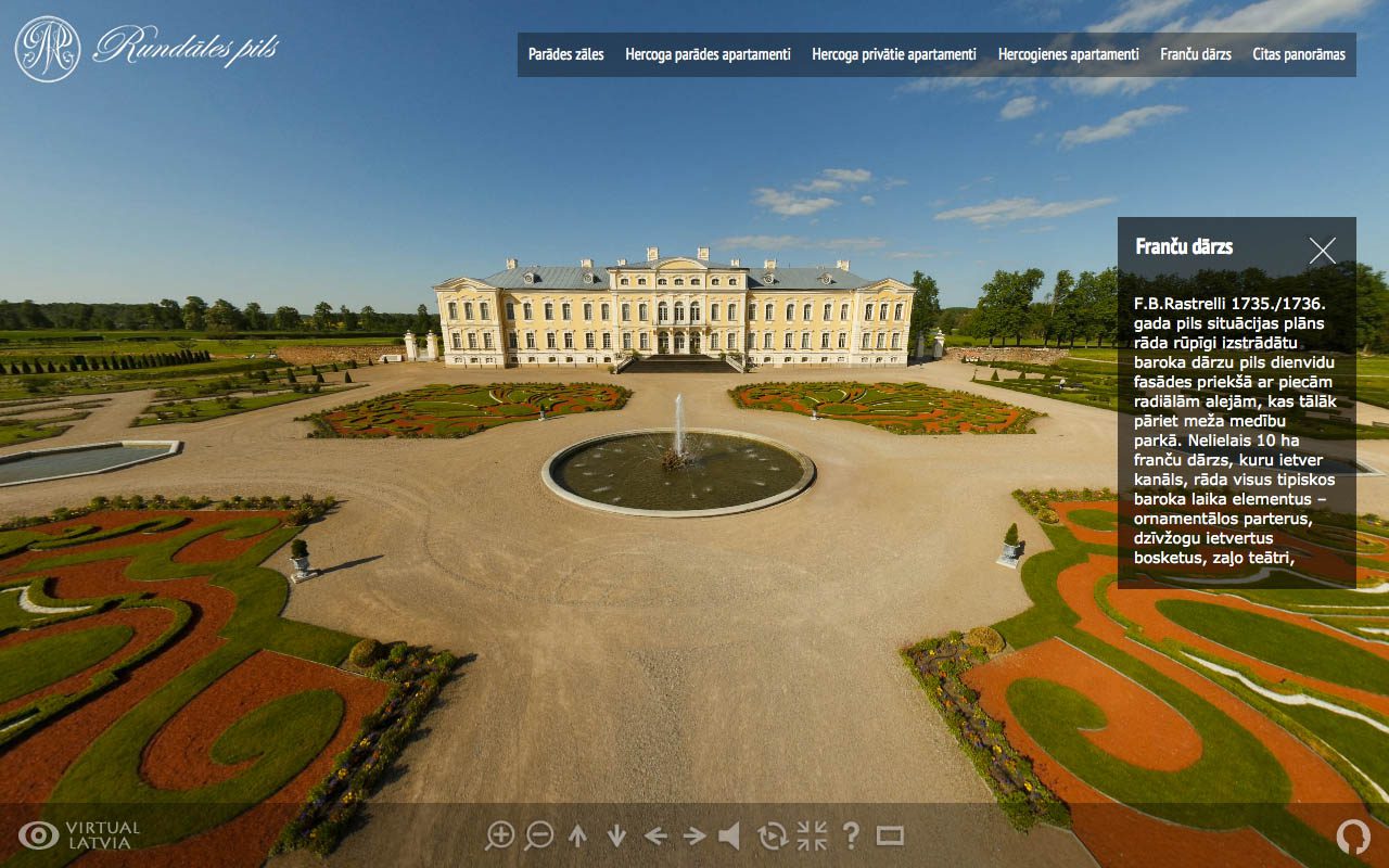 Rundale Palace Latvia 360 panorama virtual tour 1 OCEAN.LV