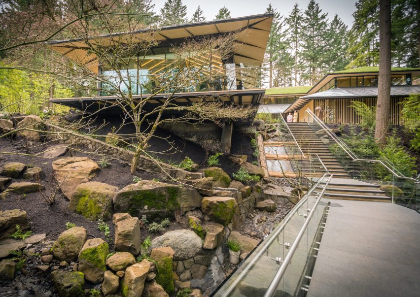 kengo kuma tea house extension japanese garden portland oregon usa cultural village dezeen 10 852x603