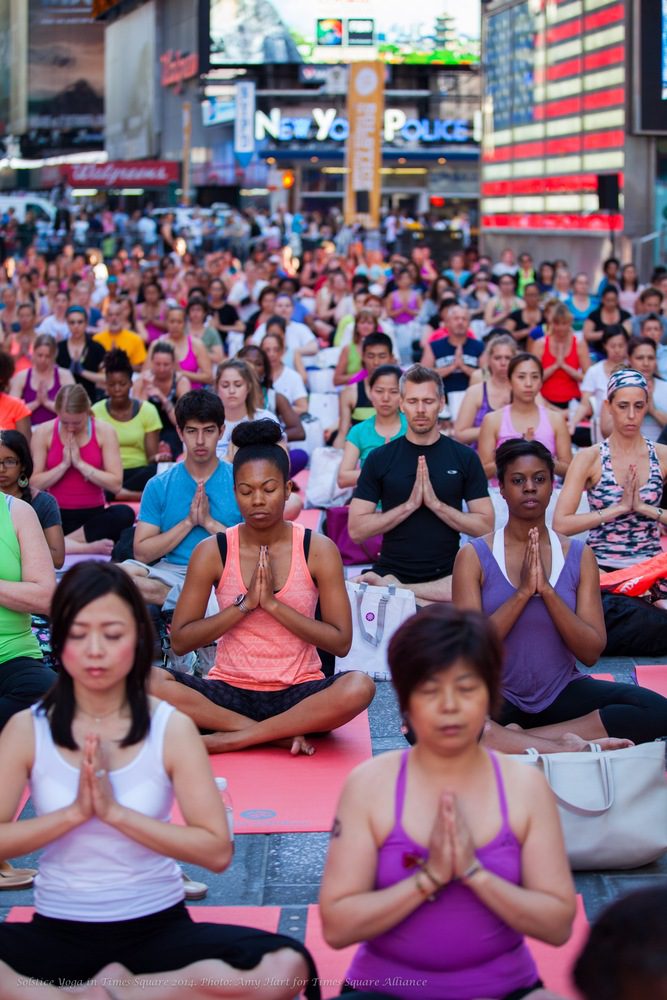 Solstice Yoga in Times Square 2014