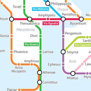 Ancient Rome’s Road Network Illustrated in the Form of Colored Subway ...