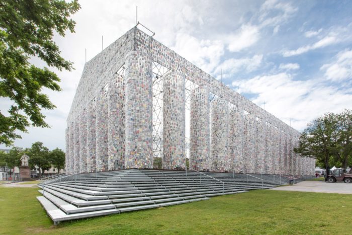 Conceptual Artist Installs German Replica of Parthenon Wrapped in Banned Books