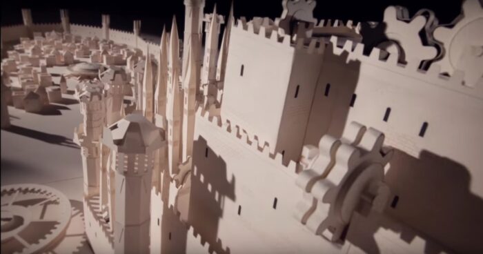 Game of Thrones Opening Sequence Recreated Using Paper Model Architecture by Moleskine