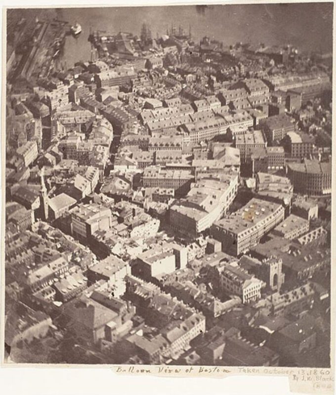 oldest photos cities boston first aerial photo