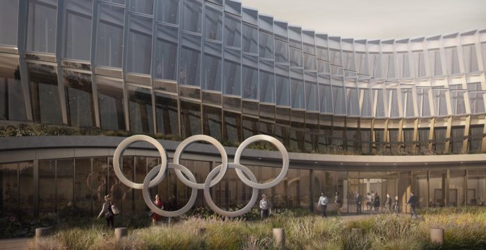 3XN Reveal New Renderings of the Olympic Committee HQ Still Under Construction
