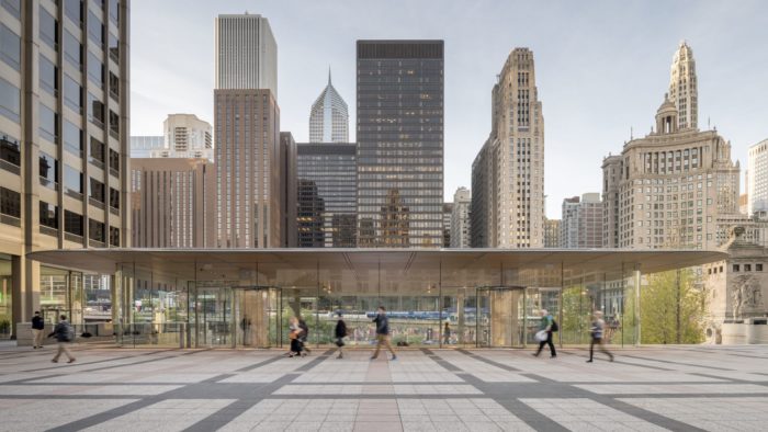 Apple Store Chicago at Michigan Ave Designed by Foster + Partners Now Open