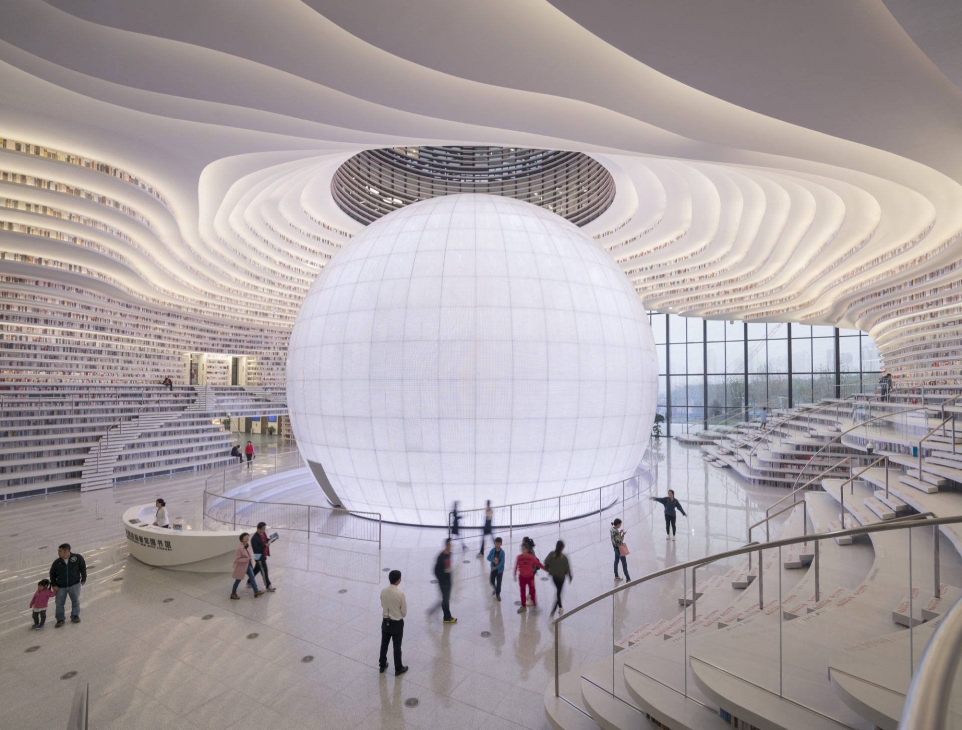 Tianjin Binhai Library Open and Social Media Photos Reveal the Interior ...