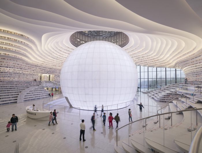 Tianjin Binhai Library Open and Social Media Photos Reveal the Interior