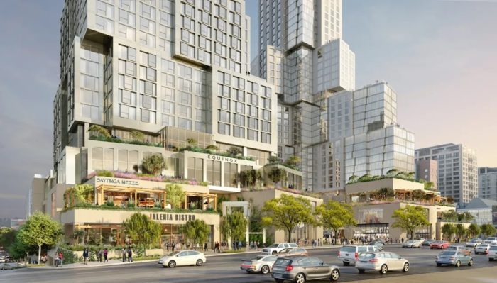 Unveiled Renderings: "The Grand" by Frank Gehry emerges in front of Disney Concert Hall