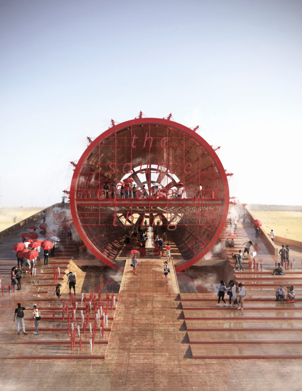 Austria's EXPO 2020 Pavilion: Giant Watermill by Penda and Smartvoll