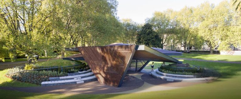 Melbourne's 2018 MPavilion by Carme Pinós Folds like Origami