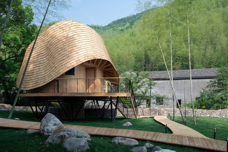 Treewow O - A Tree House of Curved Round Roof | MONOARCHI
