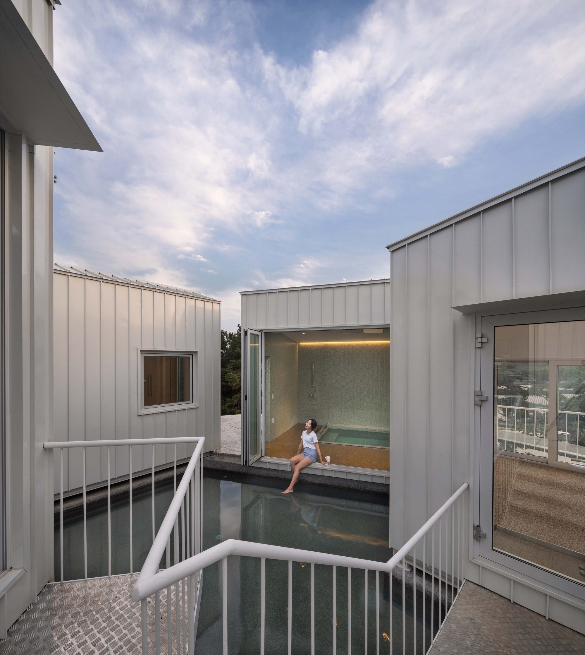 Floating Cubes by YounghanChung Architects, exterior, facade, handrail