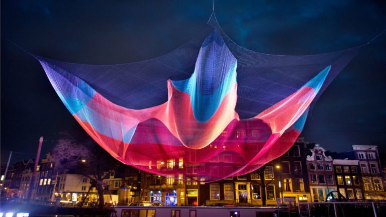 Railroad-Inspired Net Sculpture l Janet Echelman