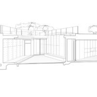 Oak Pass Main House Section Perspective 2