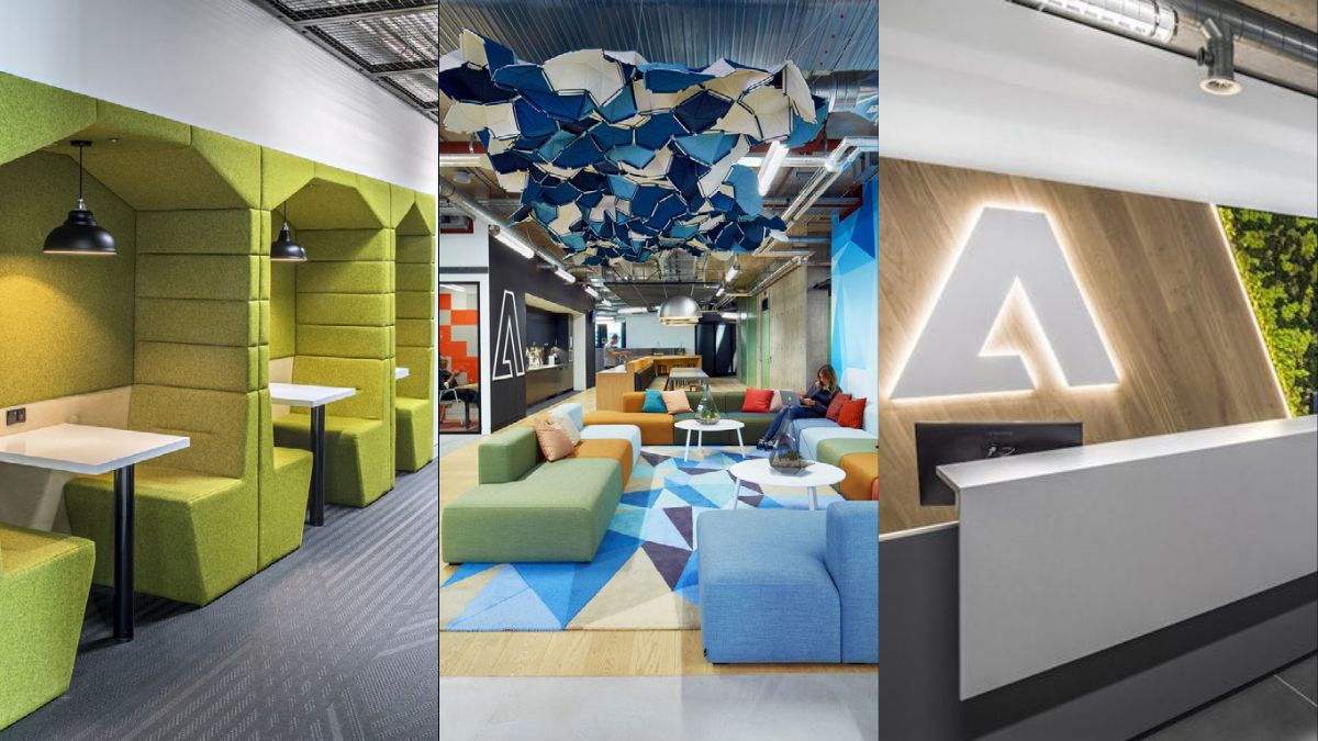 Arch2O adobes new london office features industrial yet colorful interior and rooftop running track