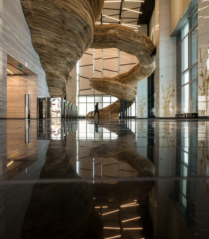 Atrium of Kamar Business Center • archangel:architects