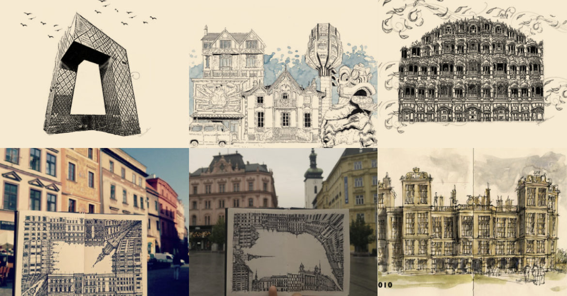 Arch-Inktober: 20 Mind-Blowing Ink Architectural Sketches