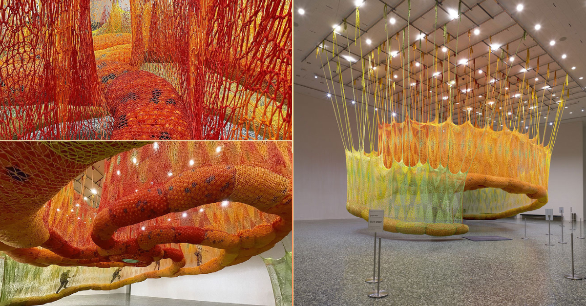 Arch2O-Watch the Lavish Largest Crochet Art Installation by Ernesto Neto3