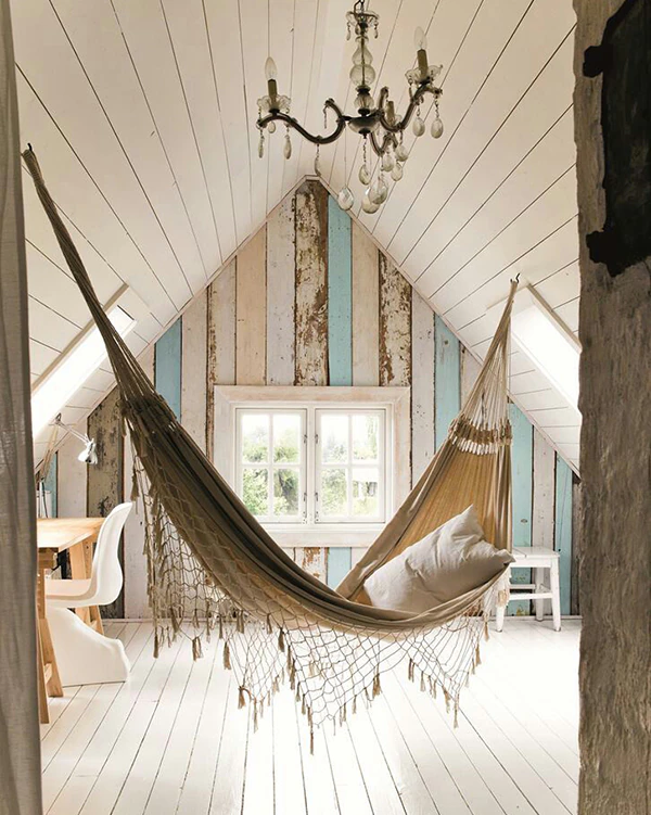  hammocks in interiors and exteriors