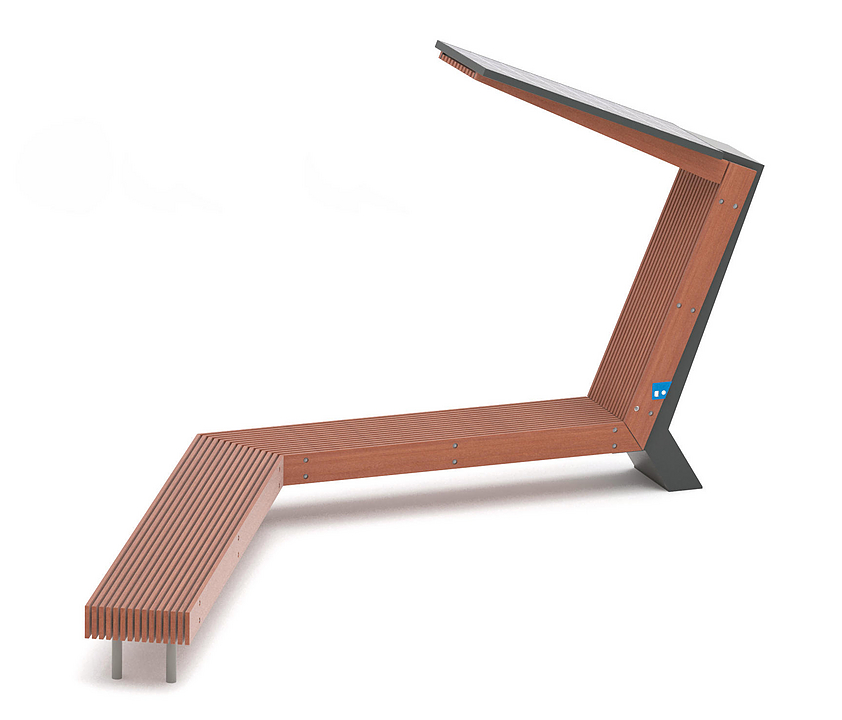 Solar Park Bench - Woody Scorpio | mmcité - Image 3