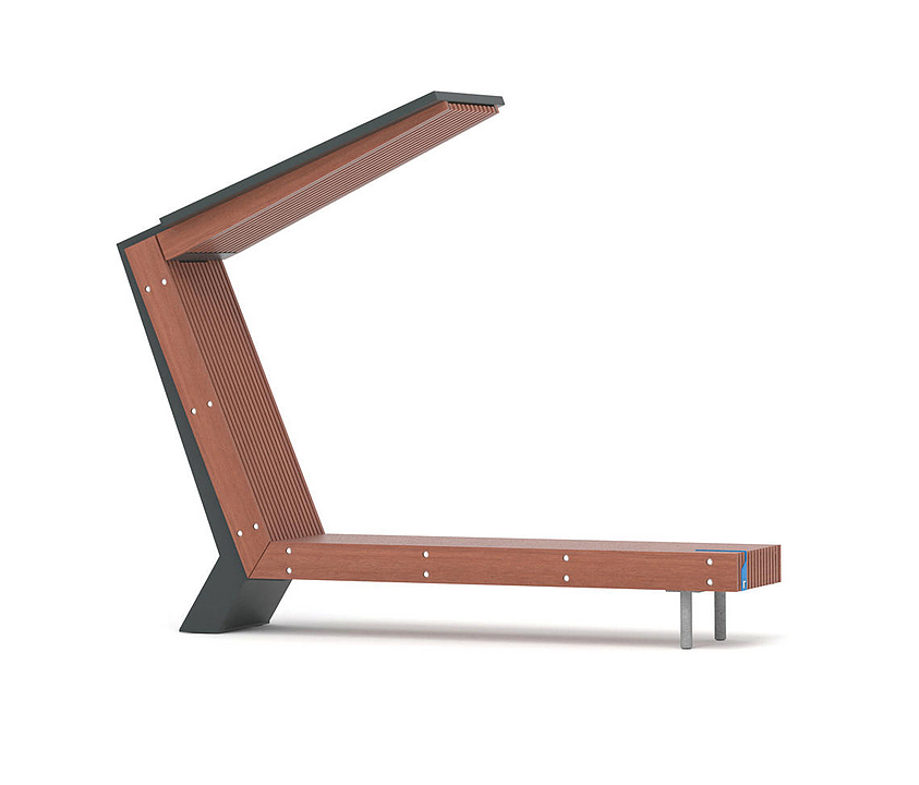 Solar Park Bench - Woody Scorpio | mmcité - Image 4