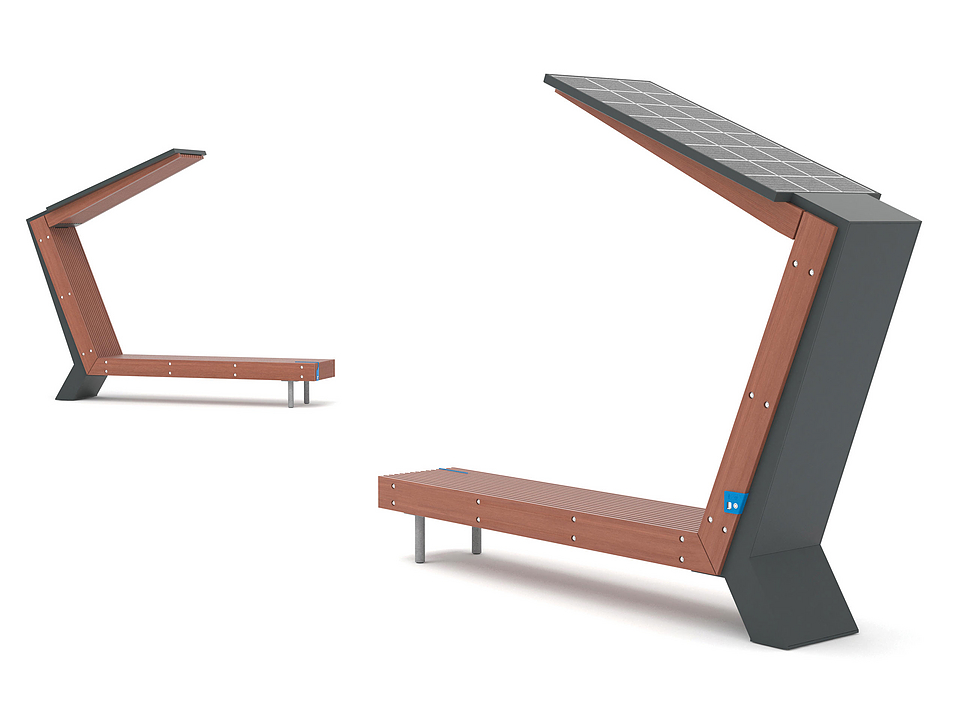 Solar Park Bench - Woody Scorpio | mmcité - Image 6