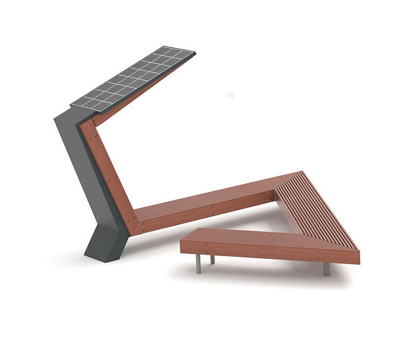 Solar Park Bench - Woody Scorpio | mmcité - Image 7