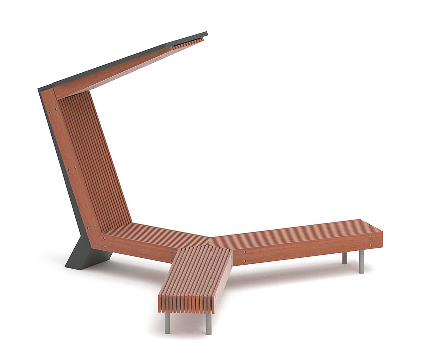 Solar Park Bench - Woody Scorpio | mmcité - Image 2
