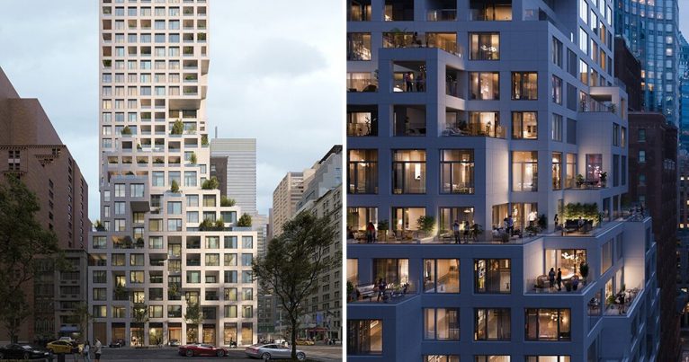 Construction of ODA's pixelated residential tower on 57th Street East begins