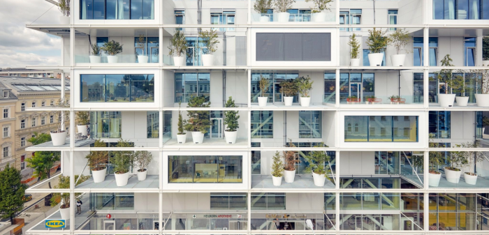 New IKEA Shop and Hostel with Public Roof | Querkraft Architekten