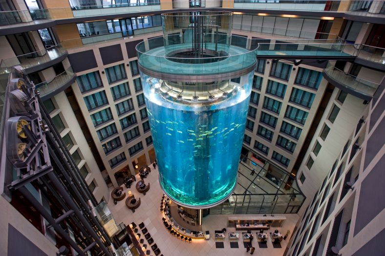 In a Horrific Tragedy, the Massive Aquarium "AquaDom" in Berlin Bursts, Tossing 1,500 Fish Into