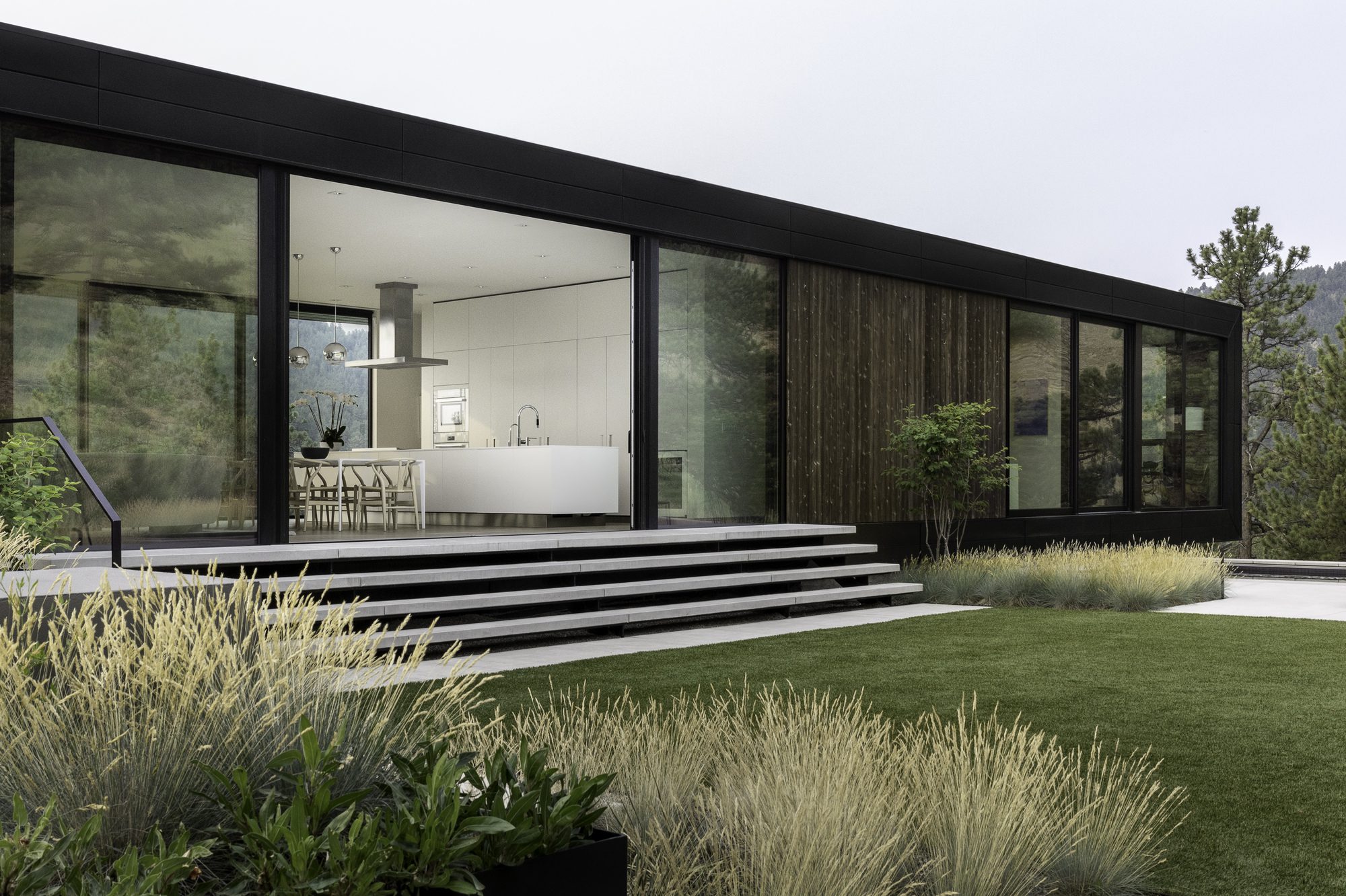 Blur House by Studio B Architecture + Interiors, exterior, garden, facade, door