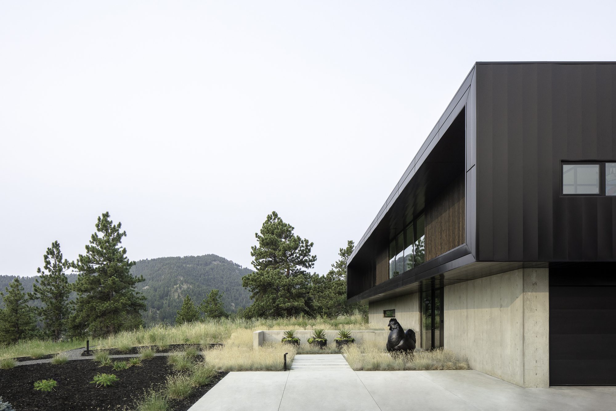 Blur House by Studio B Architecture + Interiors, exterior, facade, bench