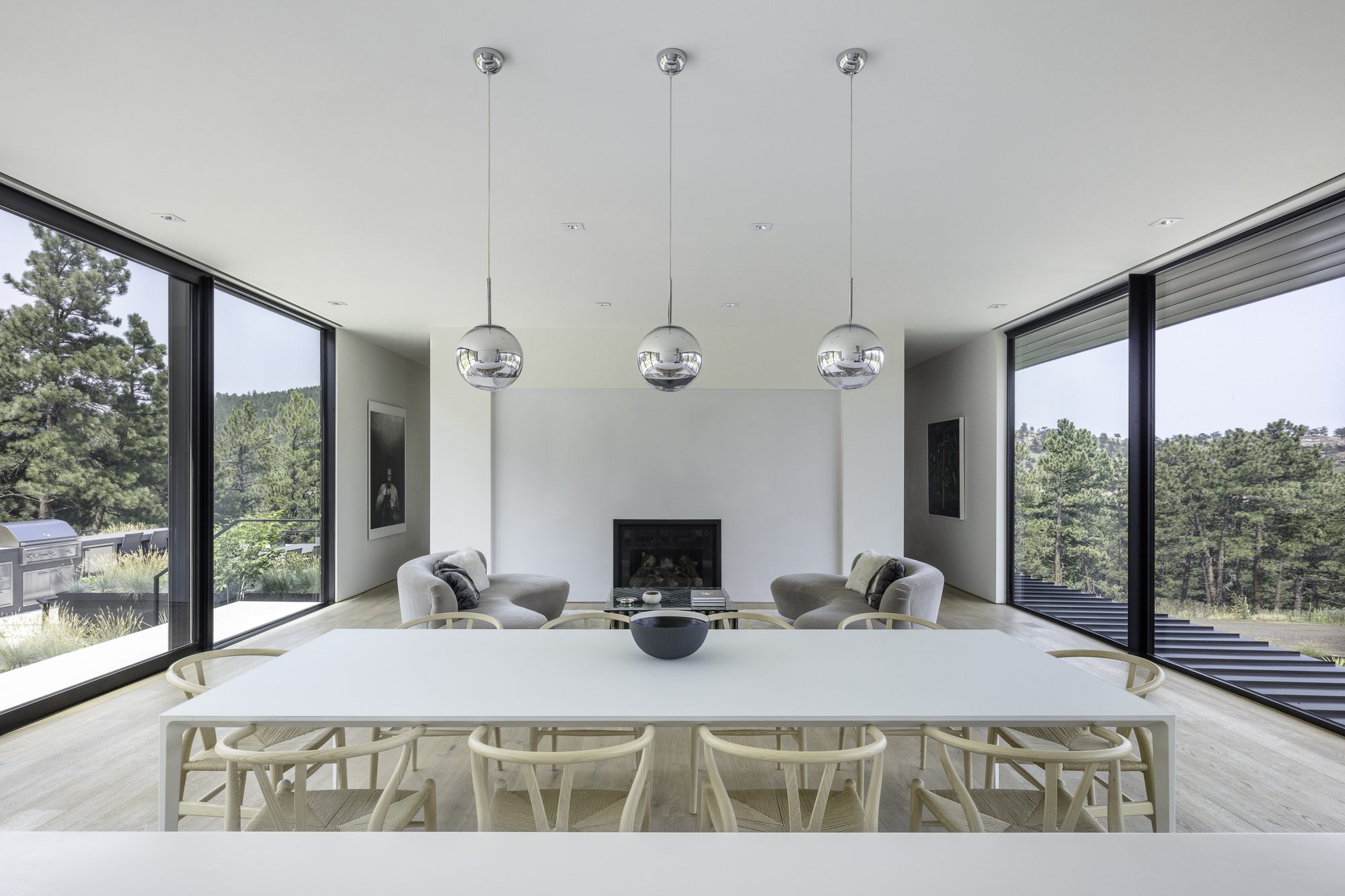Blur House by Studio B Architecture + Interiors, interior, facade, table, chair