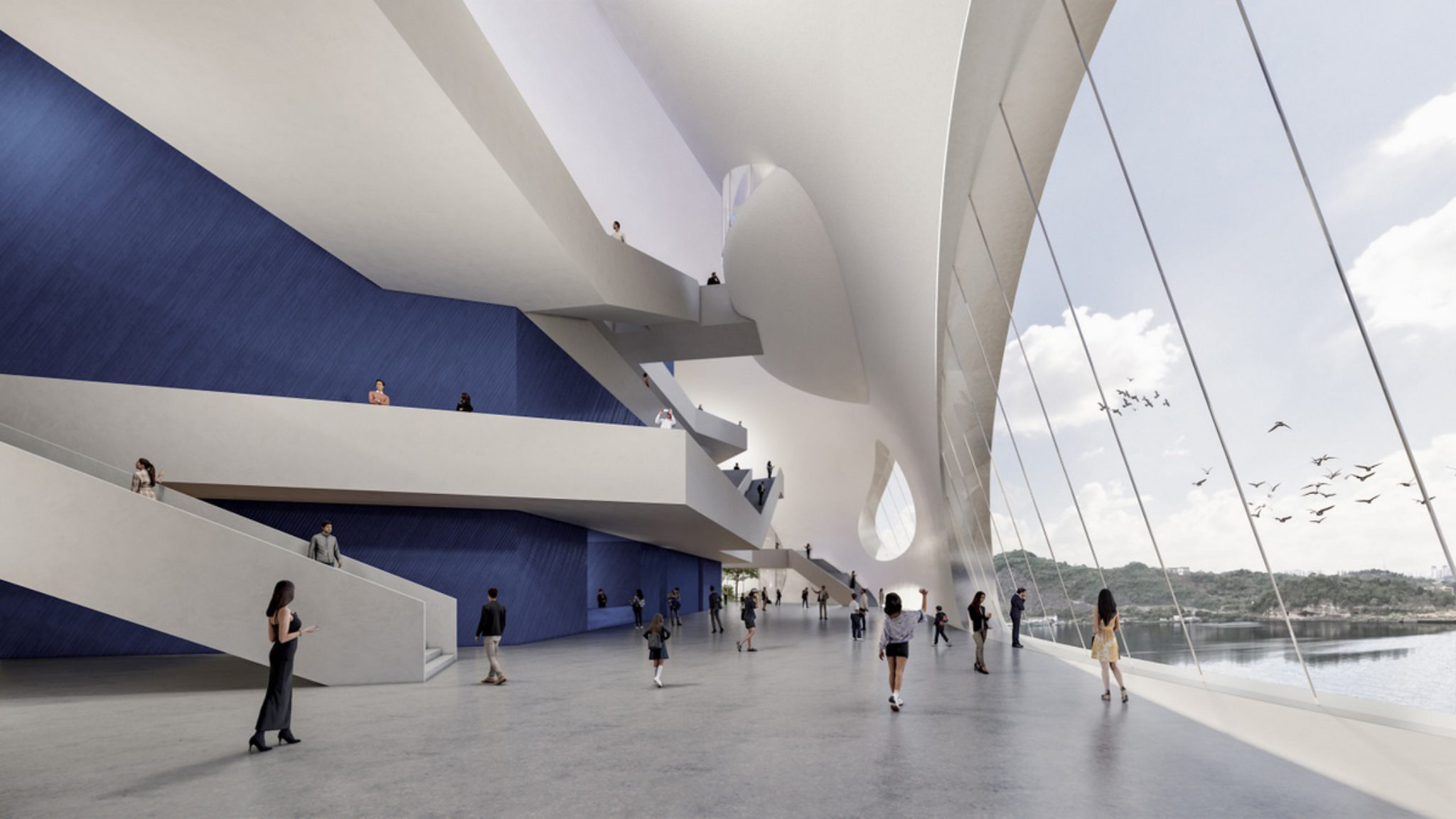OPEN Architecture Reveals Flowing and Floating Yichang Grand Theater by ...