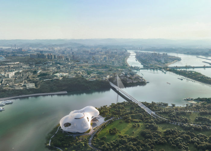 OPEN Architecture Reveals Flowing and Floating Yichang Grand Theater by ...