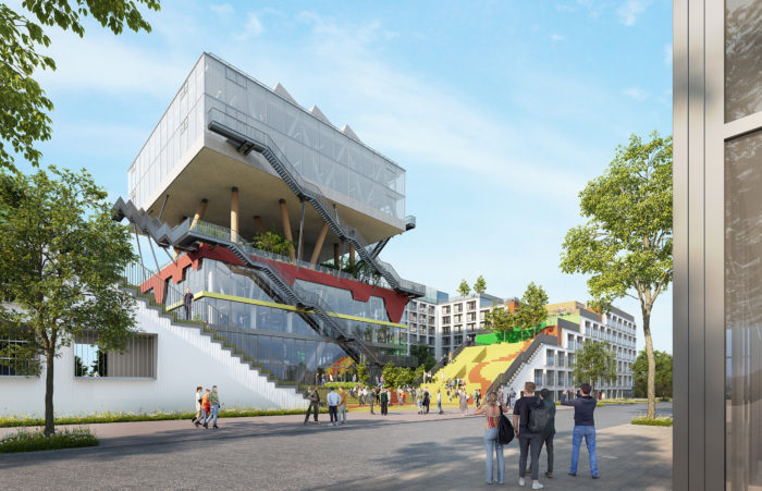Construction Starts at Hannover's EXPO Campus, Where MVRDV's Expo 2000 Pavilion Anchors 386 Student Residences