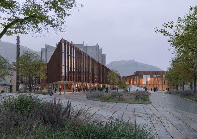 Henning Larsen Celebrates Winning 'Kontrapunkt' Arts Center for Bergen Norway