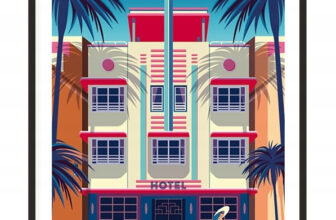 20250127113402 framed poster image 33by43 cm miami p1277