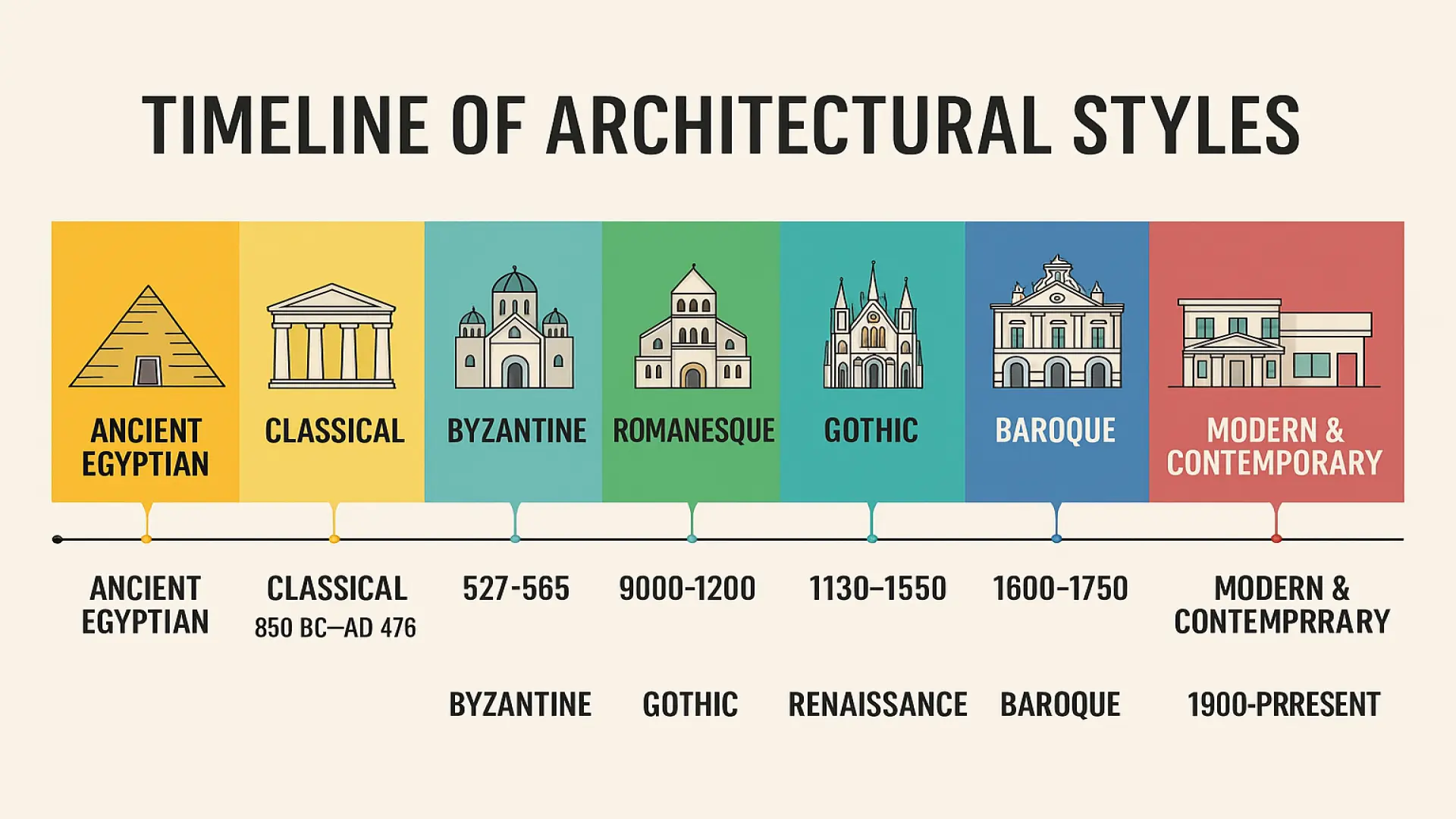 timeline of architectural styles