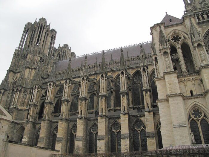 South side of Reims cathedral South side of Reims cathedral