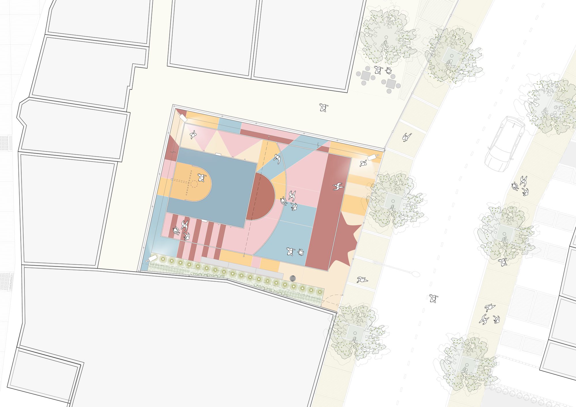 Playón Red Public Spaces and Community Infrastructures for Integration