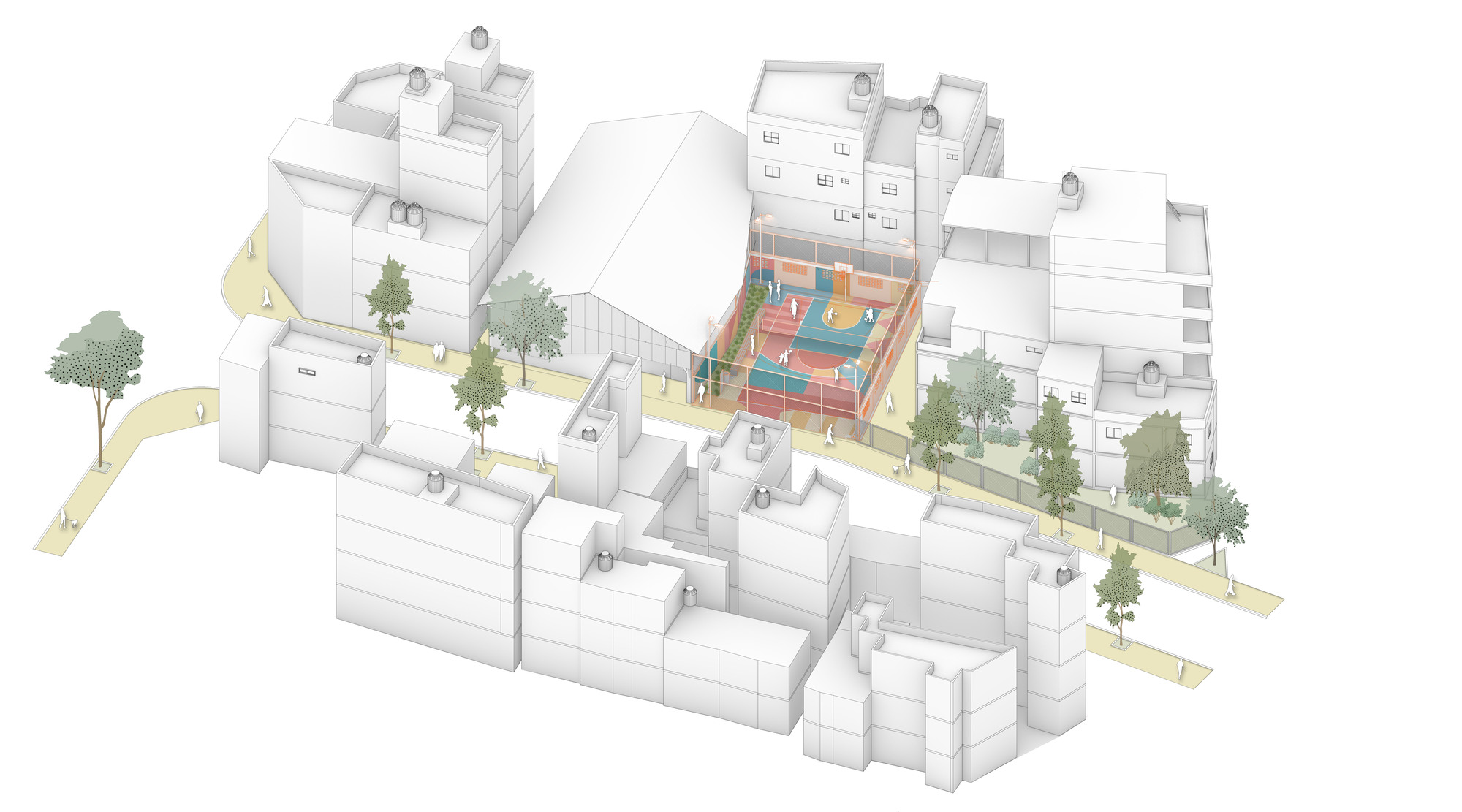Playón Red Public Spaces and Community Infrastructures for Integration