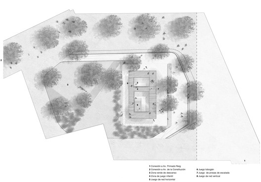 Playground landscapes at Santa María Mazzarello Square